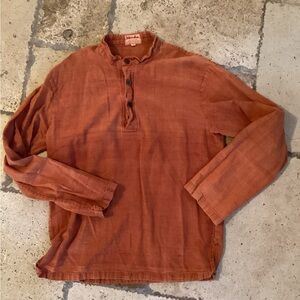 Fabindia 1/4 button down long sleeve top-SZ 40 (M)
Pit to pit 19”
Length 24”
@5